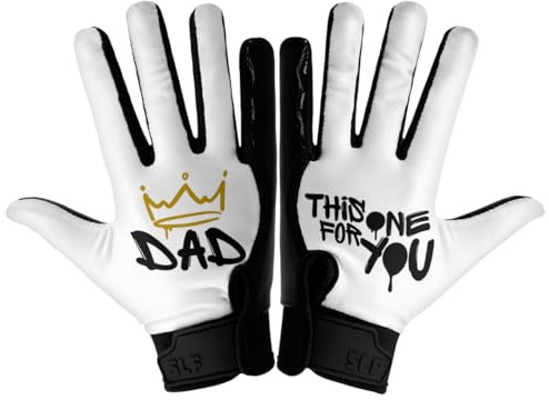 SLEEFS Youth Football Gloves for Boys & Girls - Wide Receiver Football Gloves with Sticky Grip for Catch Control - Lightweight, Breathable Fit - Durable Kids Glove, Youth Small or Large