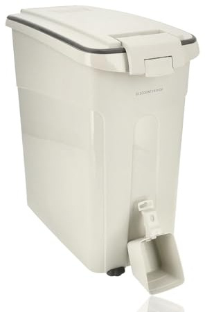 Conteneur alimentaire hermétique 54L pour chiens et chats - Avec roues et pelle, pour environ 20 kg de nourriture sèche, litière pour chat ou croquettes pour chien