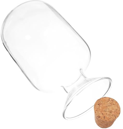 CANIGHT Botella de Vidrio Tapa para Cerillas, Frasco Multifuncional de 250 Ml para Almacenamiento y Exhibición en Espacios Interiores y Eventos