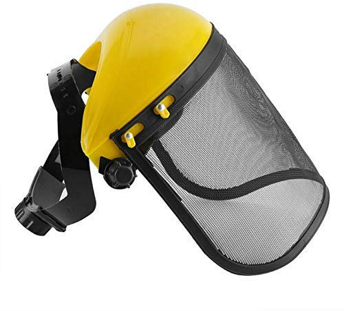 Visiera a rete regolabile maschera protettiva per decespugliatore tagliaerba