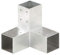 Tidyard Pfostenverbinder Y-Form 3 Hülsen Balkenschuh Holzverbinder Eckverbinder Pfostenecke Balken Verbinder Feuerverzinkt Verzinktes Metall