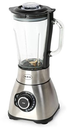 RGV Industrial Blender - Frullatore Professionale 1800 W con Lame in Titanio, Caraffa in Vetro da 1,75L, 3 Programmi di Velocità