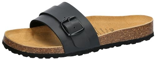 Lico Damen Bioline Solveig Pantoletten, Schwarz, 37 EU