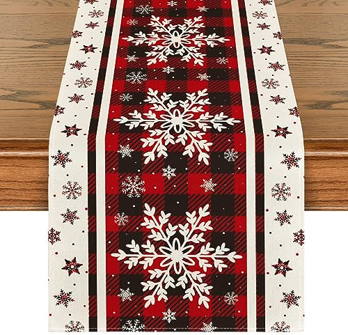 Artoid Mode Snowflakes Christmas Table Runner Home Party Decor 13x72 Inch