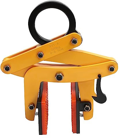 Bordsteinzange Steingreifer 0-6,5cm Versetzzange bis 320 kg Ziegelzange Randsteinheber Bordsteinversetzzange mit Endringe zum Heben und Transportieren von Holz, Schnittholz und Stein
