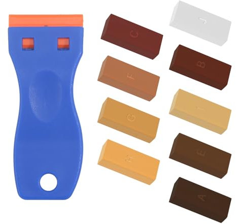 Lot de 10 kits de réparation pour stratifié, cire dure, PVC, vinyle, kit de réparation de parquet, kit de réparation de carrelage, mastic de cire pour remplir les rayures et les trous