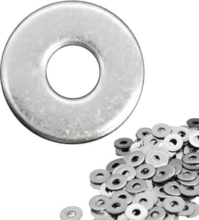 Flewdart rondelles metal M4 200pcs, rondelle plates en 304 acier inoxydable M4 x 12mm, rondelle inox pour Vis et écrous (M4x12 200pcs)