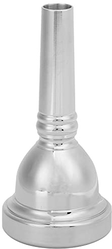 12in/ Horn Mouthpiece for Tenor Trombone, Copper Musical Instrument Accessory, Quality Trombone Part with Vacuum, and (Silver)