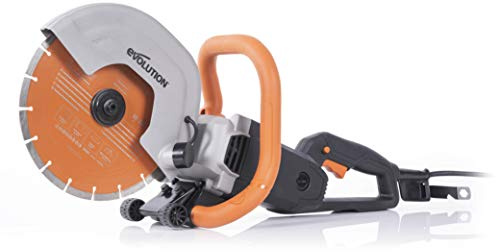 Evolution Power Tools 010-0001 Evolution R255DCT 255mm Concrete Saw-No Gas, 102.5mm Cut, Incl Premium Diamond Blade 230V, 230V-Domestic Use,Orange