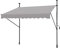 HENGMEI Klemmmarkise Balkon 300 x 120 cm ohne Bohren Balkonmarkise Markise mit Handkurbel Sonnenschutz, UV-beständig höhenverstellbar für Terrasse Balkon, Grau
