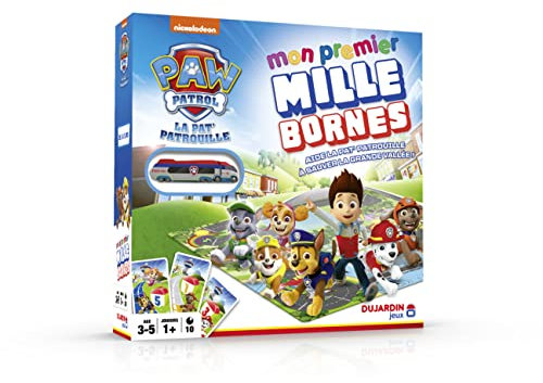 Dujardin – Mille Bornes Pat’Patrouille – Jeu de société – Jeu de plateau – Aidez la Pat’Patrouille à sauver la grande vallée – Jeu enfant – 1 joueur et plus – Entre 3 et 5 ans