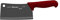 Starrett Couteau de chef BKR509-6 - Couteau de cuisine professionnel large rectangulaire de 150 mm - Manche rouge - Couperet de boucher ultra tranchant pour légumes et viandes