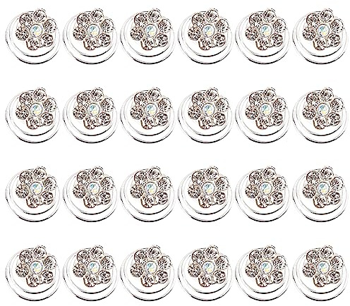 24 Pcs Spiral Hair Pins - Bridal Hair Clips with Crystal Pearls - Swirl Hair Twists Coils - Women Girl Wedding Bridal Party Hair Accessories