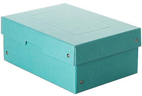 Original Falken PureBox Pastell. Made in Germany. 100 mm hoch DIN A5 blau. Aufbewahrungsbox mit Deckel aus stabilem Karton Vegan Geschenkbox Transportbox Schachtel Allzweckbox