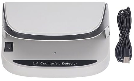 Detector Automático de Billetes Falsos UV con Diseño Compacto y Portátil, Lámpara LED Duradera y Amplio Uso para Verificar Facturas, Pasaportes, Tarjetas de Crédito y Más