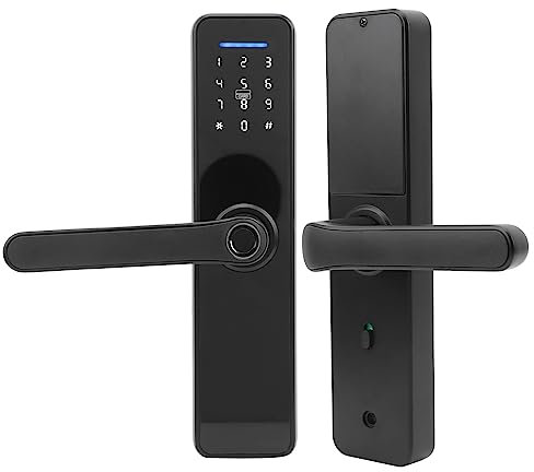 Serrure de Porte électronique, Serrure de Porte Intelligente Tactile WiFi avec Empreinte Digitale, Serrure de Porte à Code Numérique, Serrure de Porte Avant à Empreinte Digitale