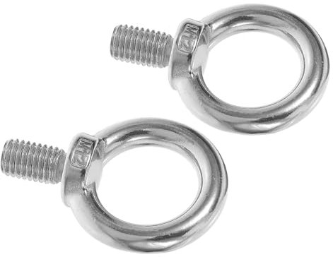 Veemoon 2piezas Pernos De Argolla De Elevación Inoxidable De Fijación Tornillo Palomilla y Ganchos De Tornillo Para Hogar y Jardín