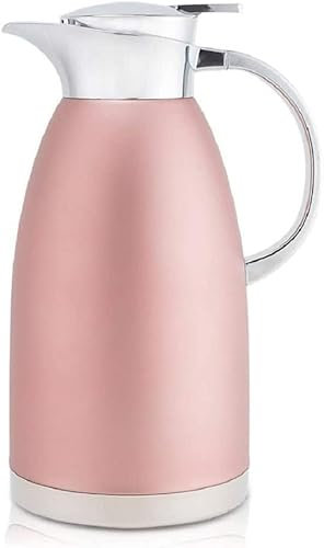 Voency 2.1L Thermal Carafe Flask, Food-Grade Stainless Steel Thermal Jug, Double Walled Vacuum Insulated Coffee Pot, Vacuum Jug Insulation Pot with Lid Handle for Coffee, Juice, Milk, Tea, Water