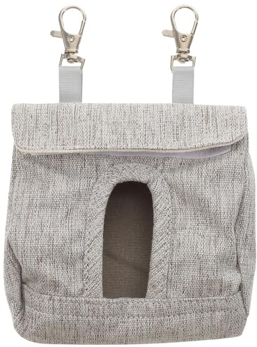 Veemoon Mangeoire pour Cobayes en Tissu Marron S, Distributeur de Nourriture pour Petits Animaux, Support de Rangement pour Cage à Lapins, Lavable et Réutilisable, pour Hamsters