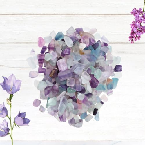 ifundom Graviers de Verre Colorés en Pierre Naturelle Légers pour Aquarium et Décoration de Jardin, 1 Pack Design Élégant et Polyvalent pour Bricolage