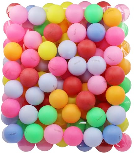 TADICK 100 Pack Colored Ping Pong Balls for DIY Plastic Multiple Color Table Tennis Ball