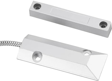 Interruttore Magnetico Cablato per Serranda Garage e Porte - Sensore Allarme Antintrusione per Magazzino, Cancelli e Fabbrica, 2 Pezzi