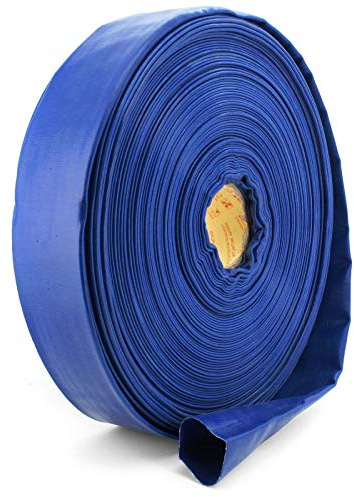 TOYA slang 50 meter 2 tum för vattenpumpar vattenslang BAU smutsvatten glanspump platt brandledningsslang