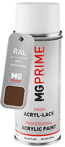 RAL 8011 Brun noisette/Nut brown Bombe aérosol 400 ml mat satiné séchage rapide