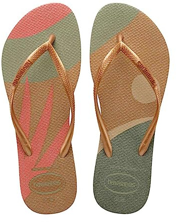 Havaianas Slim Palette Glow, Tongues Femme, Sable Gris Doré, 33/34BR (35/36 EU)