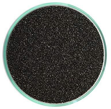 WYSKONT Sable de gravier pour aquarium 20 kg - Substrat naturel et décoration - Engrais naturel pour la croissance des plantes - 100 % sûr pour les organismes vivants - Grain noir 0,6-1,2 mm