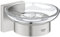 GROHE Start Cube - Seifenschale mit Halter (verdeckte Befestigung, Material: Glas/ Metall), supersteel, 41096DC0