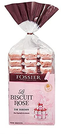 Biscuit Rose De Reims Fossier - Le Classique Français en 250g, Idéal pour le Thé et le Café - Biscuits Secs Authentiques de la Pâtisserie Fossier. - Lot De 3 - Vendu Par Lot