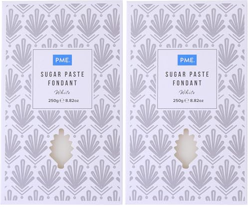 PME Fondant Pasta de Azúcar - Blanco 250g (Paquete de 2)