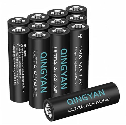 Lot de 12 Piles AAA alcalines Haute Perforemance,1,5 V, durée de Conservation de 10 Ans,Pile AAA jetables performant pour Jouet, Réveil, Lampe de Torche, Clavier Souris et appareils électronique