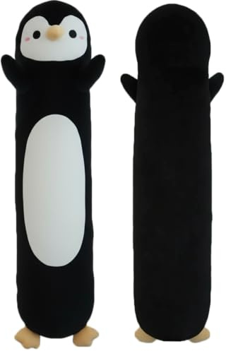 ZOMAXTOY Long Penguin Plush, Soft Penguin Hugging Pillow Cuddly Stuffed Toy Body Pillow, Birthday Gift for Boys Girls (Black, 60cm/23.62in)