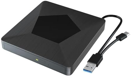 Extern Blu-ray DVD-enhet, USB 3.0 Typ-C Bärbar CD DVD-spelare Läsare Brännare LäTt Att AnväNda