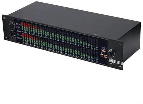 EQ-323 ecualizador gráfico dual de 31 bandas, analizador de espectro digital con control USB y pantalla LCD para sistemas PA, cine en casa, sonido en vivo,