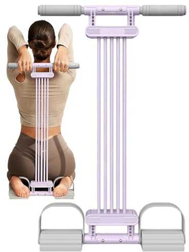 Banda de resistencia para pedal, 6 tubos, bandas elásticas de resistencia para pedal de pie, banda multifunción ajustable con asa, bandas de fitness multifunción, para abdomen, cintura, brazo