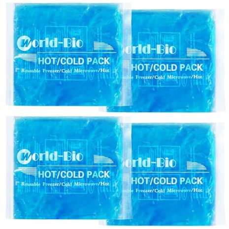 Ice Pack for Sports Injuries, Reusable Gel Ice Pack for Knee Ankle Neck Pain Relief, Hot Cold Compress Therapy Cooling Gel Packs for Swelling, Sprains, Cold Packs (S, 5.1'' * 6.4'')