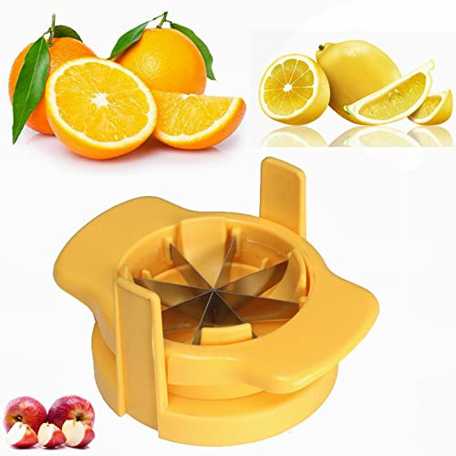 1 cortador de cuña de limón y lima para decorar alimentos, separador de manzana, cortador de naranja, disfruta de rodajas de limón y cuñas de lima en cuestión de segundos