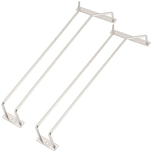Dianoo Stielglas-Regale, 2 Stück, 35,5 cm, Edelstahl, Weinglas-Regale, Unterschrank, Weinglashalter, Stielgläser, Draht-Weinglas-Aufhänger