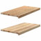 vidaXL Fensterbänke 2 STK. Unbehandelt 80x40x2 cm Massivholz Eiche, Fensterbrett, Holz Treppenstufe, Holz Fensterbrett, Fensterbank Eichenholz