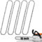 WIRSHO 4 PCS 16 inch Saw Chains Chainsaw Chain for 16-inch (40 cm) Saw bar 3/8 LP Pitch| 56 Drive Links | 1.3mm (0.050) Gauge, Low-Kickback Chain for Mini Handheld
