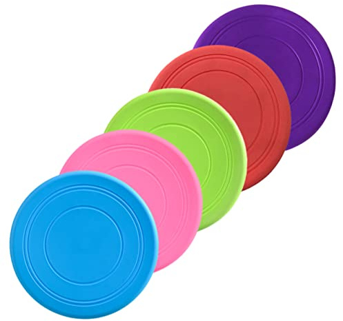 Toyvian 5pezzi Disco Volante Per Cani Giocattolo Disco Da Lancio Per Cani Giocattolo Volante Per Animali Domestici in Dischi Per Addestramento Dei Cuccioli