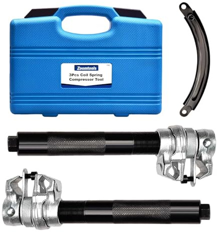 Zoomtools Set tenditore a molla universale per auto, 2 pezzi, strumento per ammortizzatori, capacità di carico 1,2 T