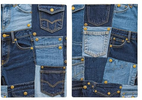 Titolare del passaporto della stampa del denim per il passaporto di viaggio del raccoglitore della copertura del raccoglitore dell'organizzatore del documento di viaggio titolare della carta