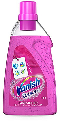 Vanish Oxi Action Gel Pink – Smacchiatore gel senza cloro – Rimuove le macchie, nutre i colori e rimuove gli odori – per lavare i colori – 1 x 1,5 l