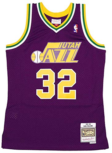 Mitchell & Ness NBA Utah Jazz 2.0 Karl Malone Trikot Herren lila/gelb, S