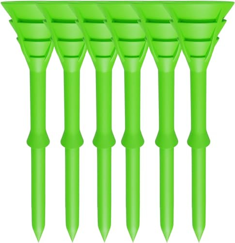LOVMEAD Golf Tees 83mm Langlebigem Kunststoff 50/100 Stück, Golftees Kunststoff Lang Orange Weiß Blau Schwarz Grün, Professional Unzerbrechliche Golf Tees Plastik (Grün, 83mm-50 Stück)