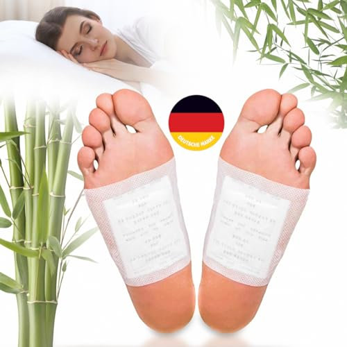 Instinktive-Oase® Bambuspflaster Foot Patches Vitalpflaster (20 Stück) | Fuß Pads Wellnesspflaster aus 100% natürlichen Inhaltsstoffen | Großartige Fusspflege | Entspannen Sie Ihre Müden Füße